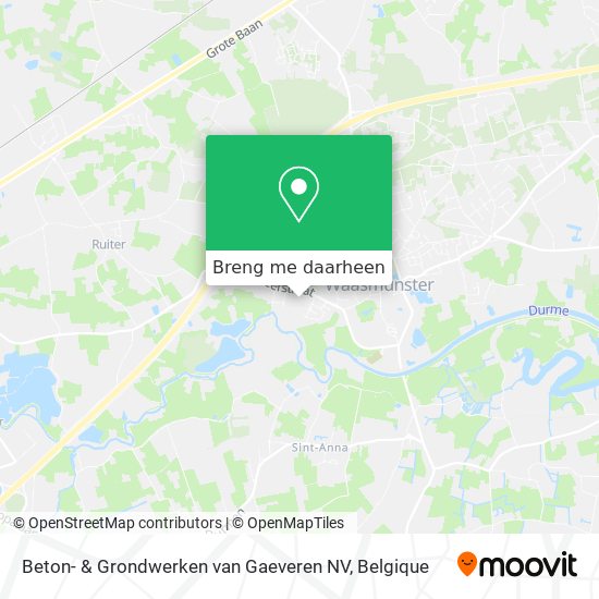 Beton- & Grondwerken van Gaeveren NV kaart