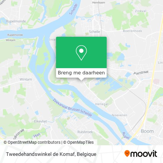 Tweedehandswinkel de Komaf kaart