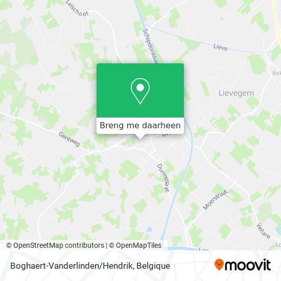 Boghaert-Vanderlinden/Hendrik kaart