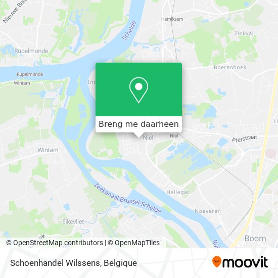 Schoenhandel Wilssens kaart