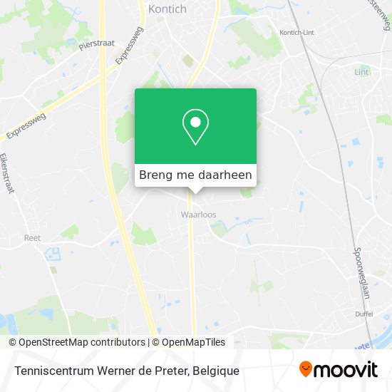 Tenniscentrum Werner de Preter kaart