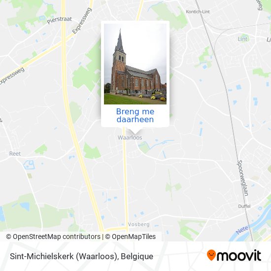 Sint-Michielskerk (Waarloos) kaart