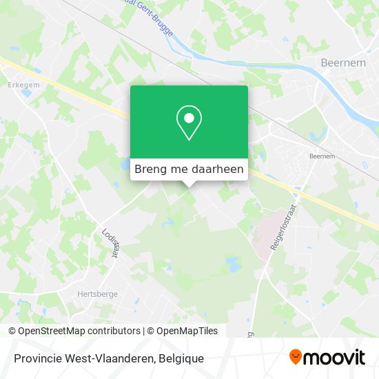 Provincie West-Vlaanderen kaart