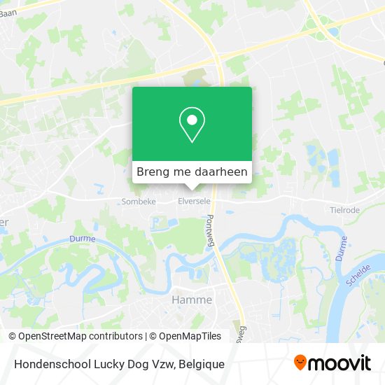 Hondenschool Lucky Dog Vzw kaart