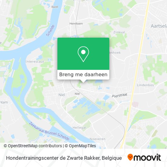 Hondentrainingscenter de Zwarte Rakker kaart