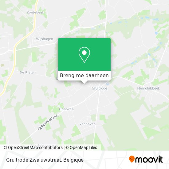 Gruitrode Zwaluwstraat kaart