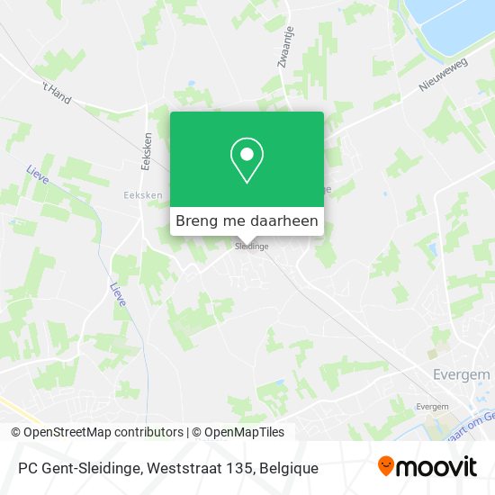 PC Gent-Sleidinge, Weststraat 135 kaart