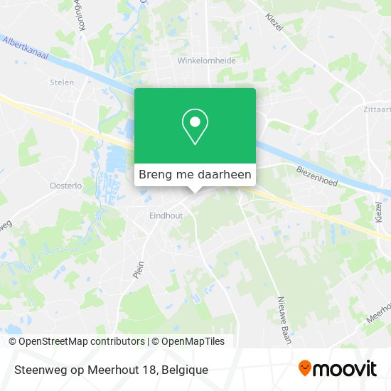 Steenweg op Meerhout 18 kaart