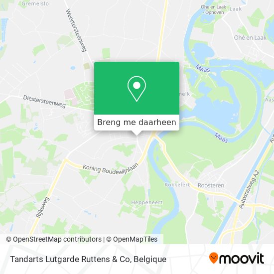 Tandarts Lutgarde Ruttens & Co kaart