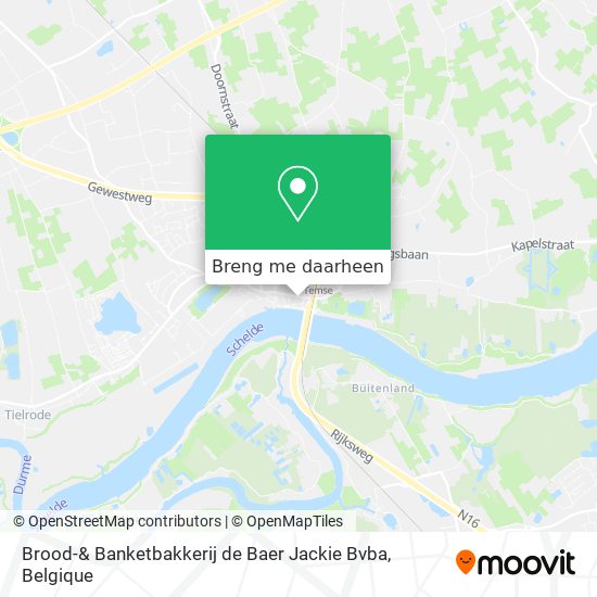 Brood-& Banketbakkerij de Baer Jackie Bvba kaart