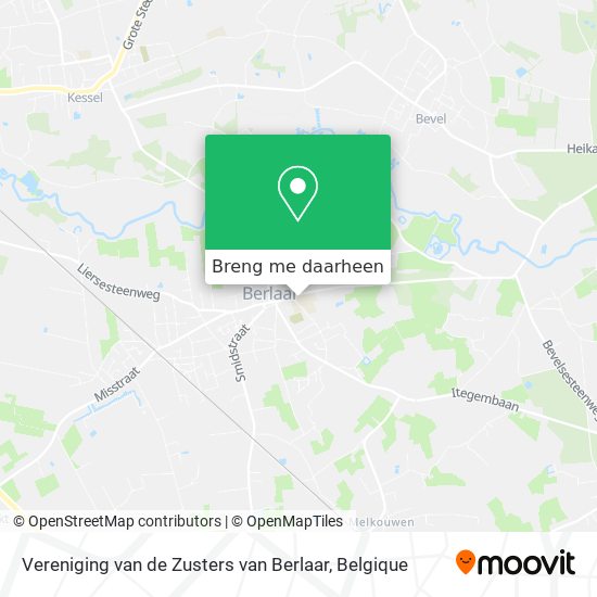 Vereniging van de Zusters van Berlaar kaart