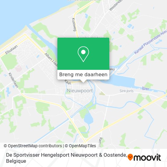 De Sportvisser Hengelsport Nieuwpoort & Oostende kaart