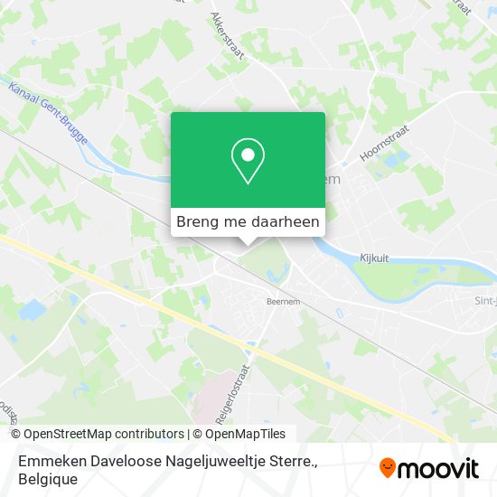 Emmeken Daveloose Nageljuweeltje Sterre. kaart