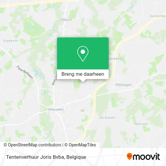 Tentenverhuur Joris Bvba kaart