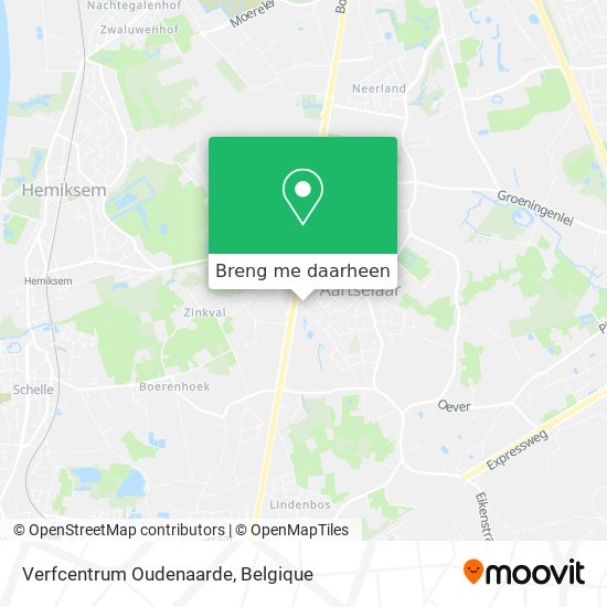 Verfcentrum Oudenaarde kaart