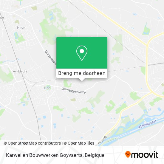 Karwei en Bouwwerken Goyvaerts kaart