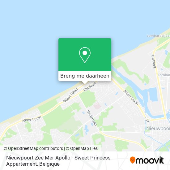 Nieuwpoort Zee Mer Apollo - Sweet Princess Appartement kaart