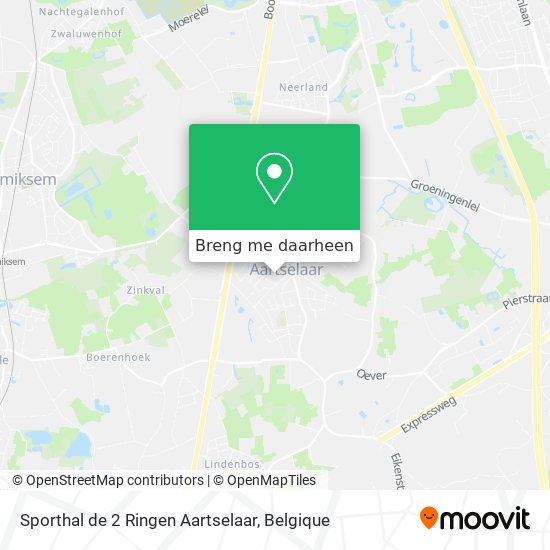 Sporthal de 2 Ringen Aartselaar kaart