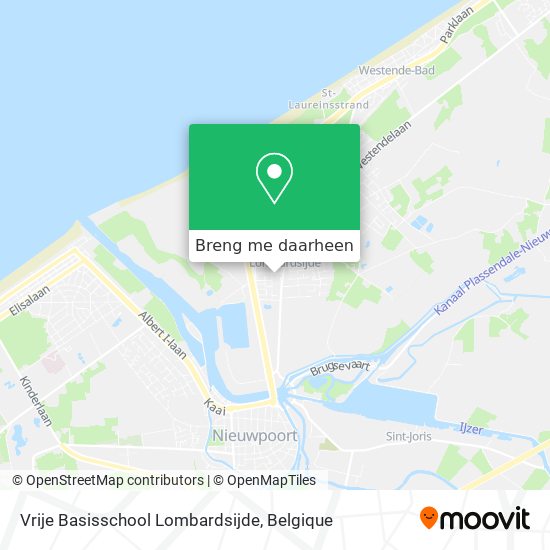 Vrije Basisschool Lombardsijde kaart