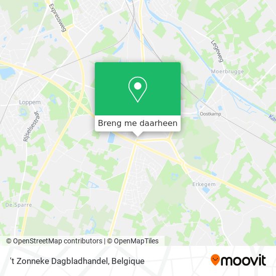 't Zonneke Dagbladhandel kaart