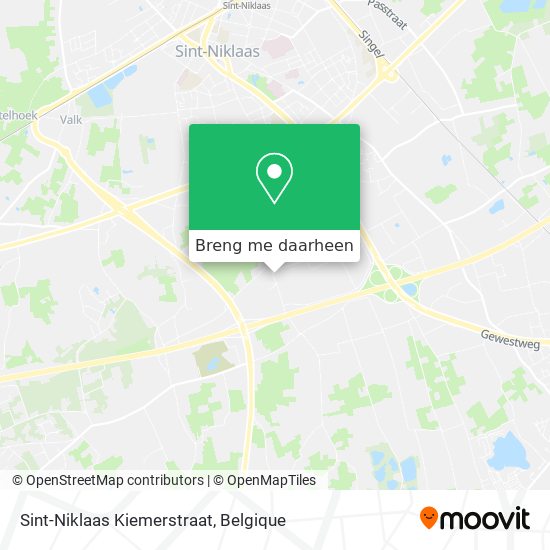 Sint-Niklaas Kiemerstraat kaart