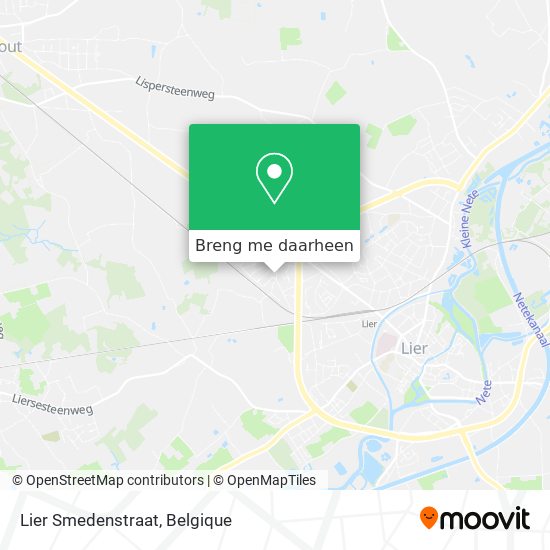Lier Smedenstraat kaart