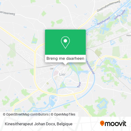 Kinesitherapeut Johan Docx kaart