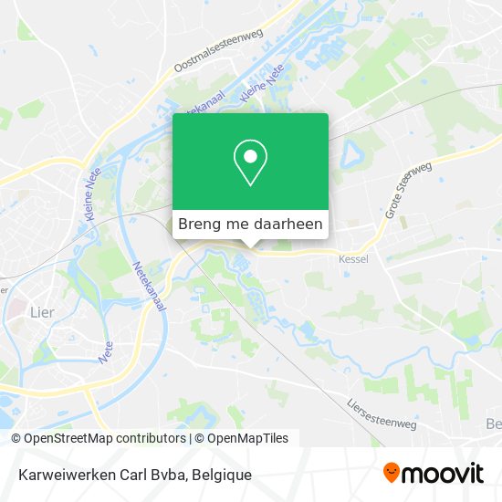 Karweiwerken Carl Bvba kaart