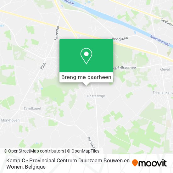 Kamp C - Provinciaal Centrum Duurzaam Bouwen en Wonen kaart