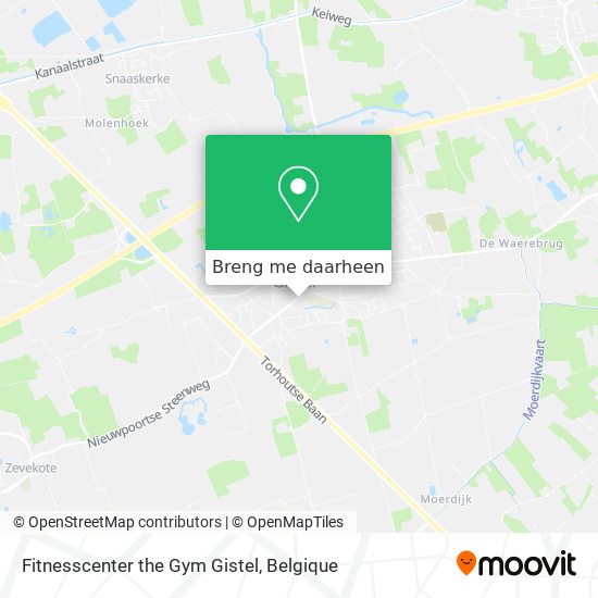 Fitnesscenter the Gym Gistel kaart