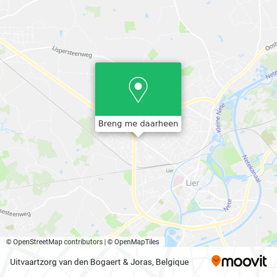 Uitvaartzorg van den Bogaert & Joras kaart
