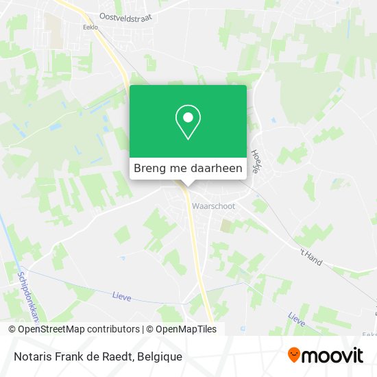 Notaris Frank de Raedt kaart
