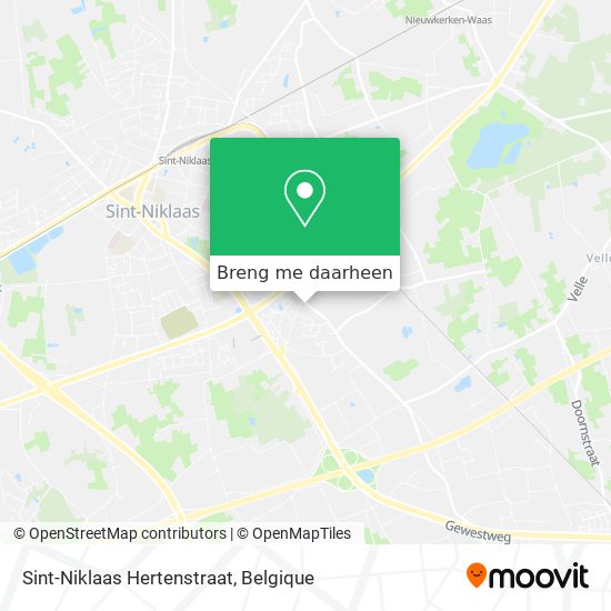Sint-Niklaas Hertenstraat kaart