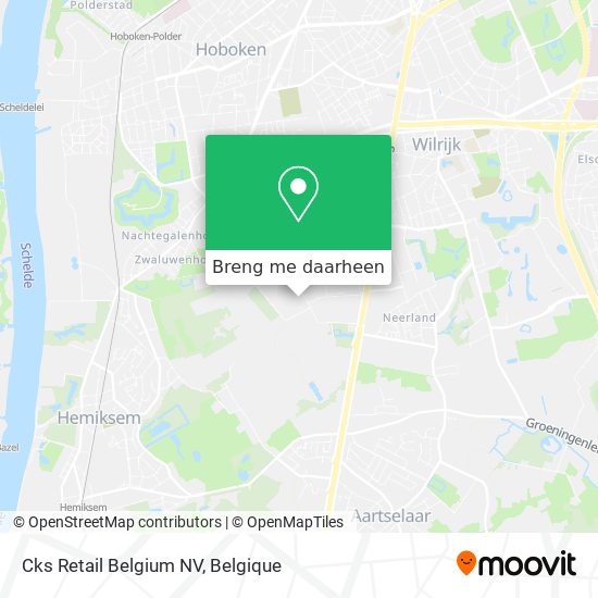 Cks Retail Belgium NV kaart