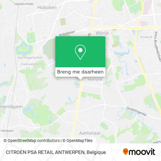 CITROEN PSA RETAIL ANTWERPEN kaart