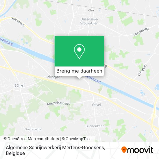 Algemene Schrijnwerkerij Mertens-Goossens kaart