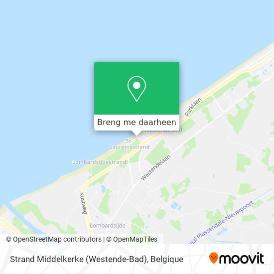 Strand Middelkerke (Westende-Bad) kaart