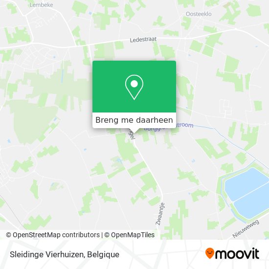 Sleidinge Vierhuizen kaart