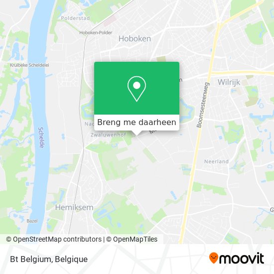 Bt Belgium kaart