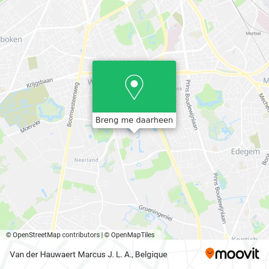 Van der Hauwaert Marcus J. L. A. kaart