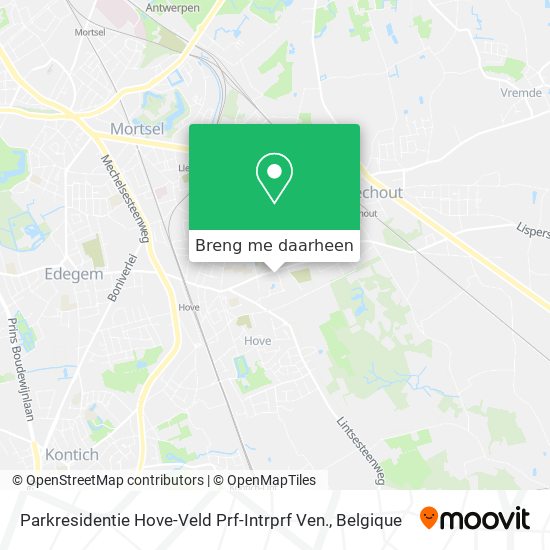 Parkresidentie Hove-Veld Prf-Intrprf Ven. kaart