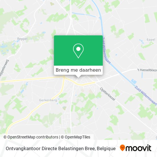 Ontvangkantoor Directe Belastingen Bree kaart