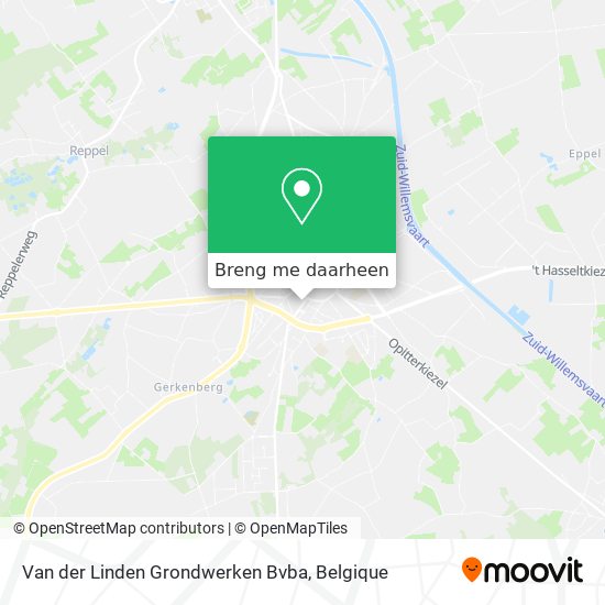 Van der Linden Grondwerken Bvba kaart