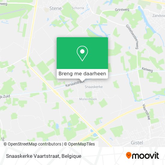 Snaaskerke Vaartstraat kaart