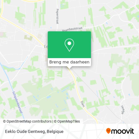 Eeklo Oude Gentweg kaart