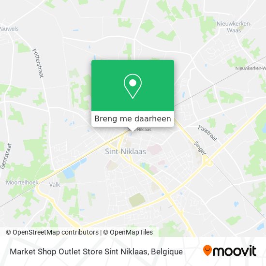 Market Shop Outlet Store Sint Niklaas kaart