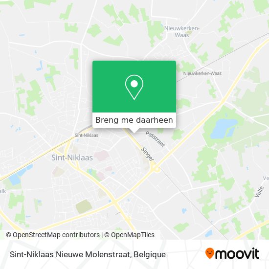 Sint-Niklaas Nieuwe Molenstraat kaart