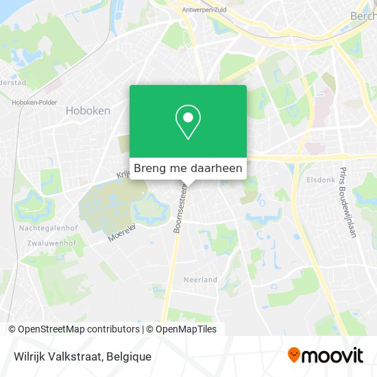 Wilrijk Valkstraat kaart