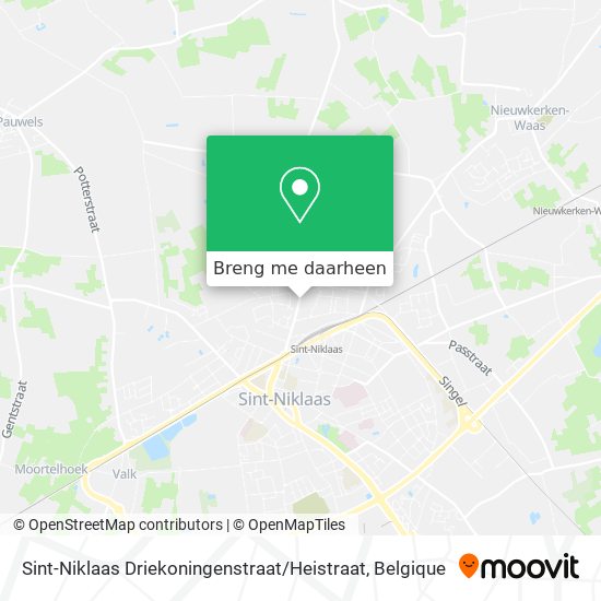 Sint-Niklaas Driekoningenstraat / Heistraat kaart