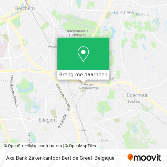 Axa Bank Zakenkantoor Bert de Greef kaart